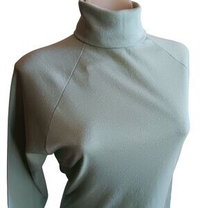 1OF1 Large Vintage Mint Green Turtleneck Top Single Stitch Long Sleeve 1970's